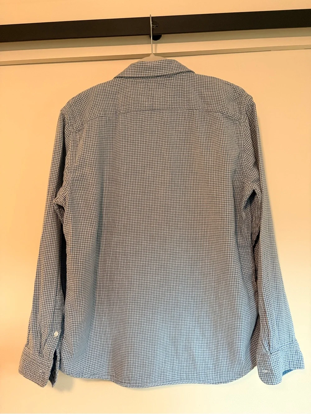 Banana Republic Men’s Light Blue Micro-Check Button-Down Shirt